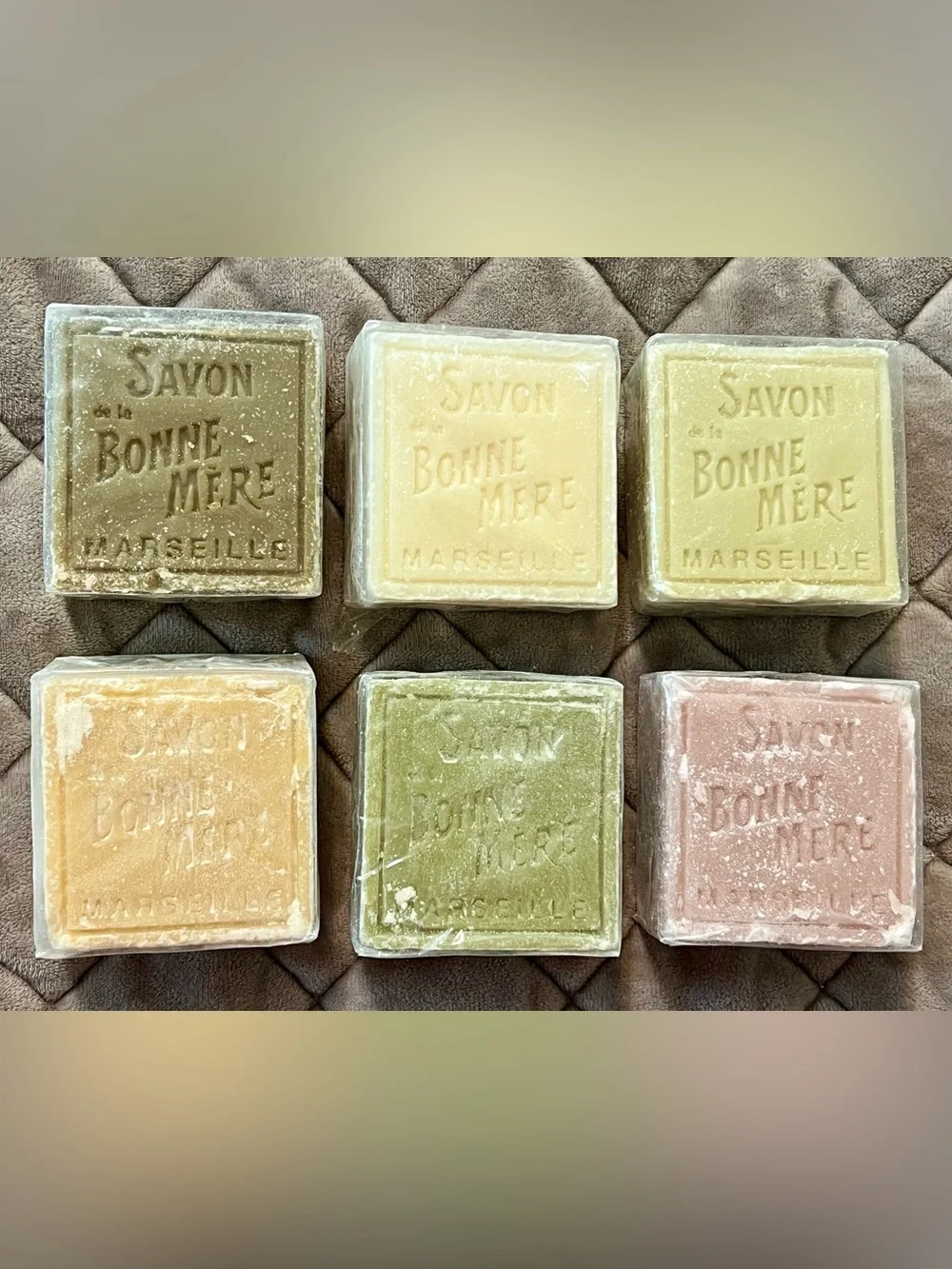 L’Occitane Bonne Mere Soap Lot 6 Bars 4.4 oz New READ Linden Rose Milk Lavender